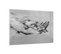 Cuadro Sobre Vidrio 100x70cm Cuadros Pared Escrito A Mano Manos Blanco Y Negro