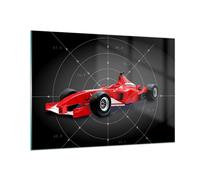Cuadro Sobre Vidrio 100x70cm Cuadros Pared Fórmula F1 coche velocidad Wall Art