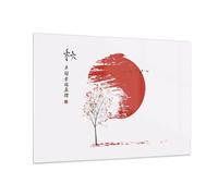 Cuadro Sobre Vidrio 100x70cm Cuadros Pared Japón Flor Cerezas Wall Art Prints
