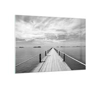 Cuadro Sobre Vidrio 100x70cm Cuadros Pared Madera Puente Mar Wall Art Prints