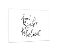 Cuadro Sobre Vidrio 100x70cm Cuadros Pared Manuscrito Lema Creer Wall Art Prints