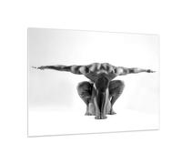 Cuadro Sobre Vidrio 100x70cm Cuadros Pared Modelo cuerpo músculos tatuaje Art