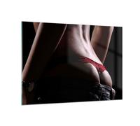 Cuadro Sobre Vidrio 100x70cm Cuadros Pared Mujer cuerpo tanga Wall Art Prints
