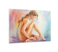 Cuadro Sobre Vidrio 100x70cm Cuadros Pared Mujer Desnudez Aparte De Wall Art