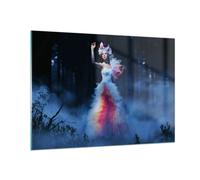 Cuadro Sobre Vidrio 100x70cm Cuadros Pared Mujer misterio noche bosque Wall Art