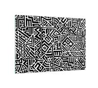 Cuadro Sobre Vidrio 100x70cm Cuadros Pared Op Art. Negro Blanco Wall Art Prints