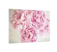 Cuadro Sobre Vidrio 100x70cm Cuadros Pared Paeonia Un ramo Flores Wall Art