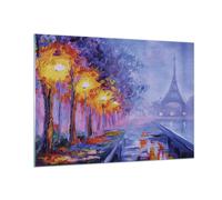 Cuadro Sobre Vidrio 100x70cm Cuadros Pared París Faroles Eiffel Wall Art Prints