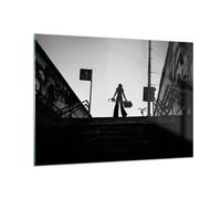 Cuadro Sobre Vidrio 100x70cm Cuadros Pared Sombra Fotografía Escaleras Wall Art