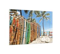 Cuadro Sobre Vidrio 100x70cm Cuadros Pared Tabla Surf Playa Wall Art Prints
