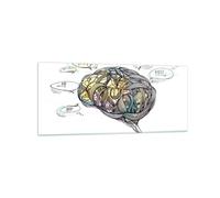 Cuadro Sobre Vidrio 120x50cm Cuadros Cerebro educación experimento ilustración