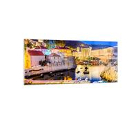 Cuadro Sobre Vidrio 120x50cm Cuadros Croacia Dubrovnik casco antiguo fortaleza