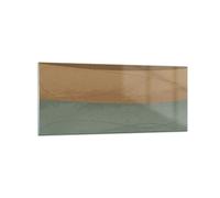 Cuadro Sobre Vidrio 120x50cm Cuadros Pared abstracción oro verde Wall Art Prints