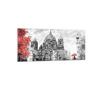 Cuadro Sobre Vidrio 120x50cm Cuadros Pared Catedral Berlín Amantes Wall Art