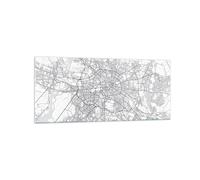 Cuadro Sobre Vidrio 120x50cm Cuadros Pared Ciudad Mapa Berlín Wall Art Prints