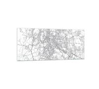 Cuadro Sobre Vidrio 120x50cm Cuadros Pared Ciudad Mapa Roma Wall Art Prints