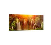 Cuadro Sobre Vidrio 120x50cm Cuadros Pared Croacia parque nacional cascada Art
