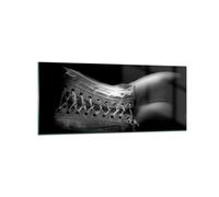 Cuadro Sobre Vidrio 120x50cm Cuadros Pared Cuerpo femenino corsé de cuero mujer