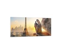 Cuadro Sobre Vidrio 120x50cm Cuadros Pared Gárgolas Torre Eiffel Wall Art Prints
