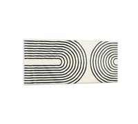 Cuadro Sobre Vidrio 120x50cm Cuadros Pared Líneas Óvalo Minimalismo Wall Art