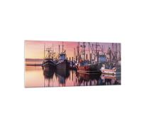 Cuadro Sobre Vidrio 120x50cm Cuadros Pared Marina Oeste El Sol Wall Art Prints