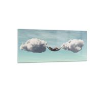 Cuadro Sobre Vidrio 120x50cm Cuadros Pared Nubes Hamaca Descanso Wall Art Prints