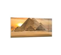 Cuadro Sobre Vidrio 120x50cm Cuadros Pared Pirámide egipto desierto Wall Art