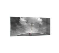Cuadro Sobre Vidrio 120x50cm Cuadros Pared Símbolo Escalera Cielo Wall Art