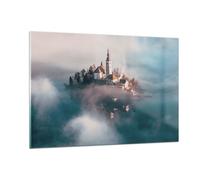 Cuadro Sobre Vidrio 120x80cm Cuadros Pared Alpes Bled Iglesia Wall Art Prints