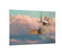 Cuadro Sobre Vidrio 120x80cm Cuadros Pared Balanceo Cuerda Cielo Wall Art Prints