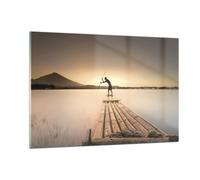Cuadro Sobre Vidrio 120x80cm Cuadros Pared Balsa Oeste El Sol Wall Art Prints