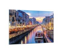 Cuadro Sobre Vidrio 120x80cm Cuadros Pared Canal Grande Tarde Wall Art Prints