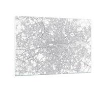 Cuadro Sobre Vidrio 120x80cm Cuadros Pared Ciudad Mapa Londres Wall Art Prints
