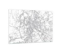 Cuadro Sobre Vidrio 120x80cm Cuadros Pared Ciudad Mapa Roma Wall Art Prints