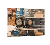 Cuadro Sobre Vidrio 120x80cm Cuadros Pared Cubierta Ford Mustango Wall Art