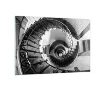 Cuadro Sobre Vidrio 120x80cm Cuadros Pared Escaleras Espiral Perspectiva Art