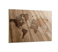 Cuadro Sobre Vidrio 120x80cm Cuadros Pared geografía globo mapa Wall Art Prints