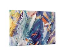 Cuadro Sobre Vidrio 120x80cm Cuadros Pared Los Colores Pintura Abstracción Art