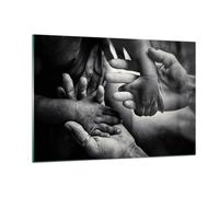 Cuadro Sobre Vidrio 120x80cm Cuadros Pared Manos Tolerancia Comunidad Wall Art