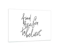 Cuadro Sobre Vidrio 120x80cm Cuadros Pared Manuscrito Lema Creer Wall Art Prints