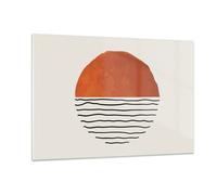 Cuadro Sobre Vidrio 120x80cm Cuadros Pared Moderno Sol Mar Wall Art Prints Decor