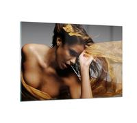 Cuadro Sobre Vidrio 120x80cm Cuadros Pared Mujer Pose bailando Wall Art Prints