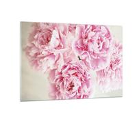 Cuadro Sobre Vidrio 120x80cm Cuadros Pared Paeonia Un ramo Flores Wall Art