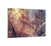 Cuadro Sobre Vidrio 120x80cm Cuadros Pared Piedra Oro Mármol Wall Art Prints