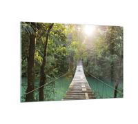Cuadro Sobre Vidrio 120x80cm Cuadros Pared Puente Cuerda Selva Wall Art Prints