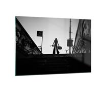 Cuadro Sobre Vidrio 120x80cm Cuadros Pared Sombra Fotografía Escaleras Wall Art
