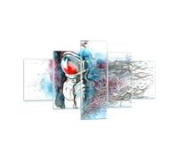 Cuadro Sobre Vidrio 125x70cm Cuadros Astronauta universo astronomía explorador