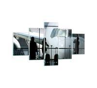 Cuadro Sobre Vidrio 125x70cm Cuadros Pared Avión Aeropuerto Passangers Wall Art