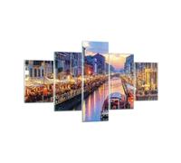 Cuadro Sobre Vidrio 125x70cm Cuadros Pared Canal Grande Tarde Wall Art Prints