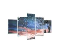 Cuadro Sobre Vidrio 125x70cm Cuadros Pared Cielo Luna Amantes Wall Art Prints